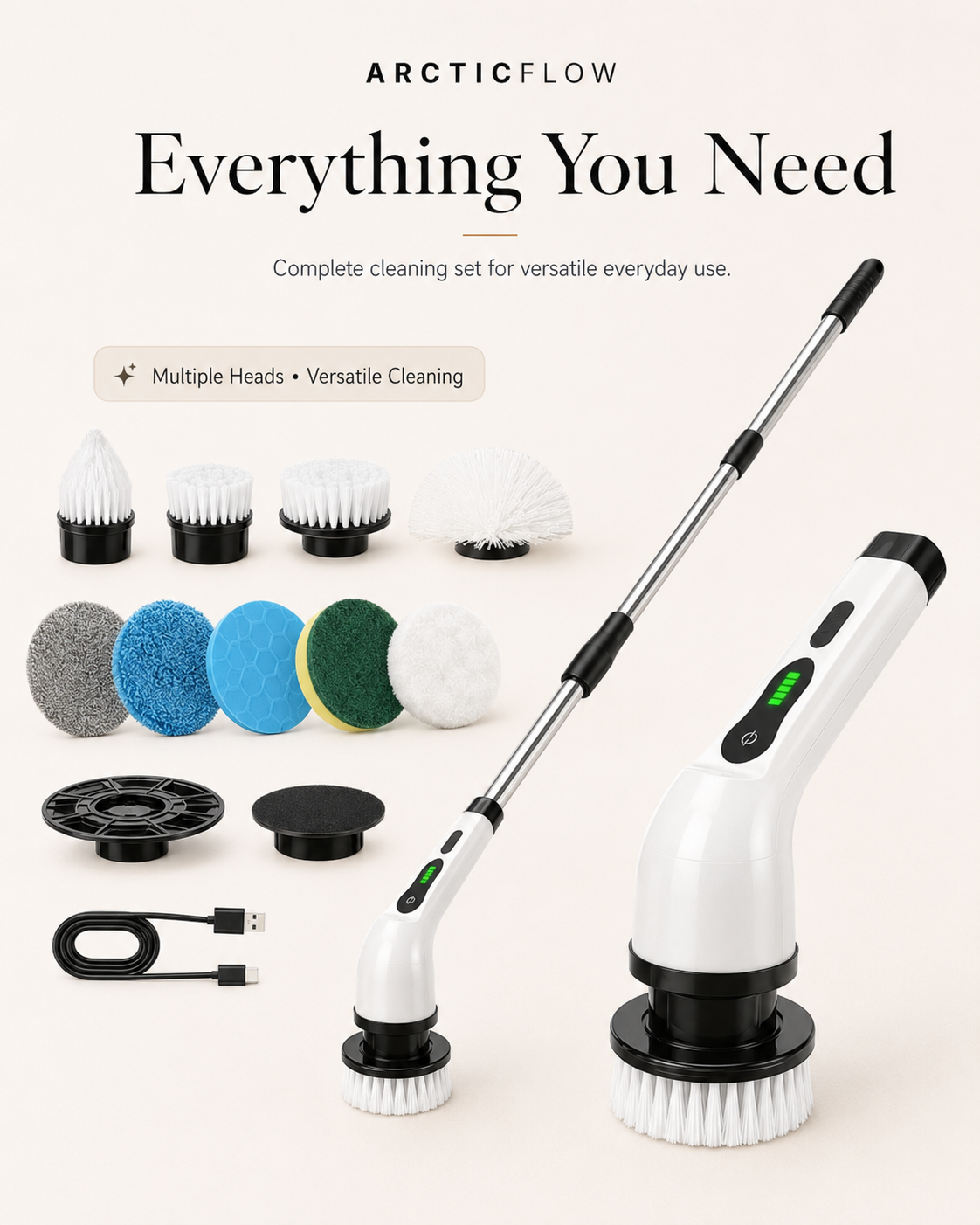 ArcticFlow Cordless Electric Spin Scrubber