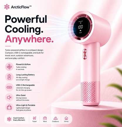 Mini Handheld Fan USB Fast Charging Portable High-Speed Mute Air Calculator Fan for Travel And Outdoor Activities