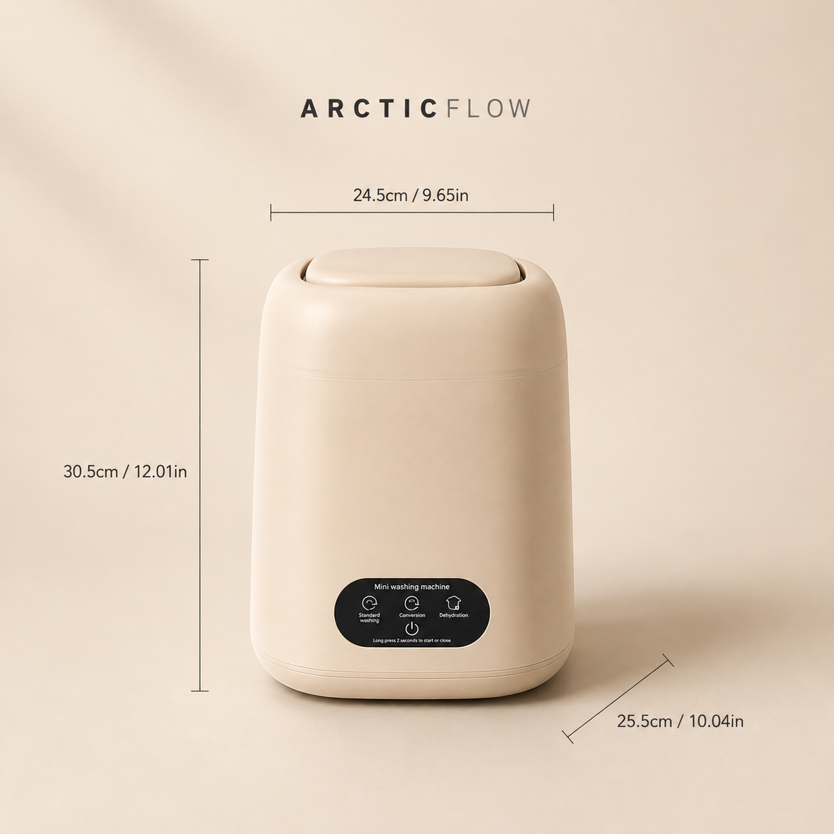 ArcticFlow™ Mini Portable Washing Machine | Compact 9L Washer