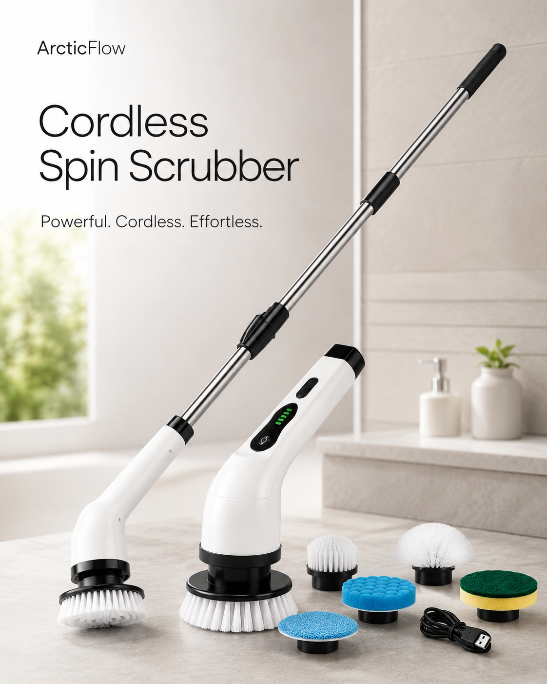 ArcticFlow Cordless Electric Spin Scrubber