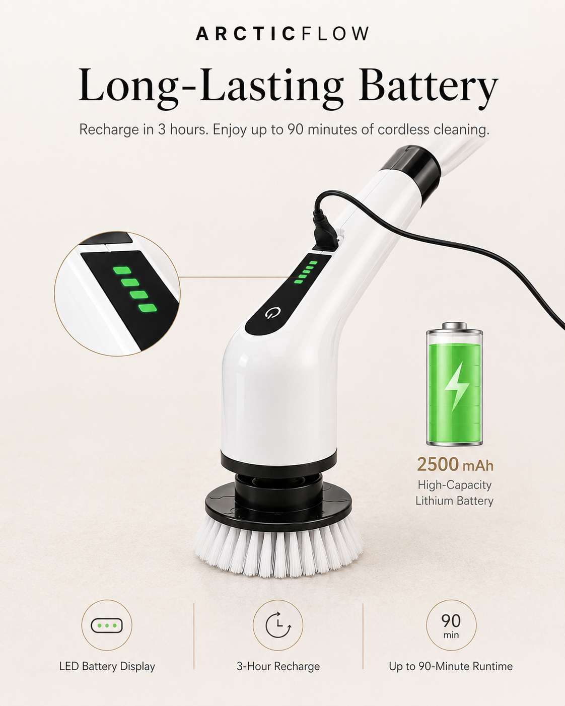 ArcticFlow Cordless Electric Spin Scrubber