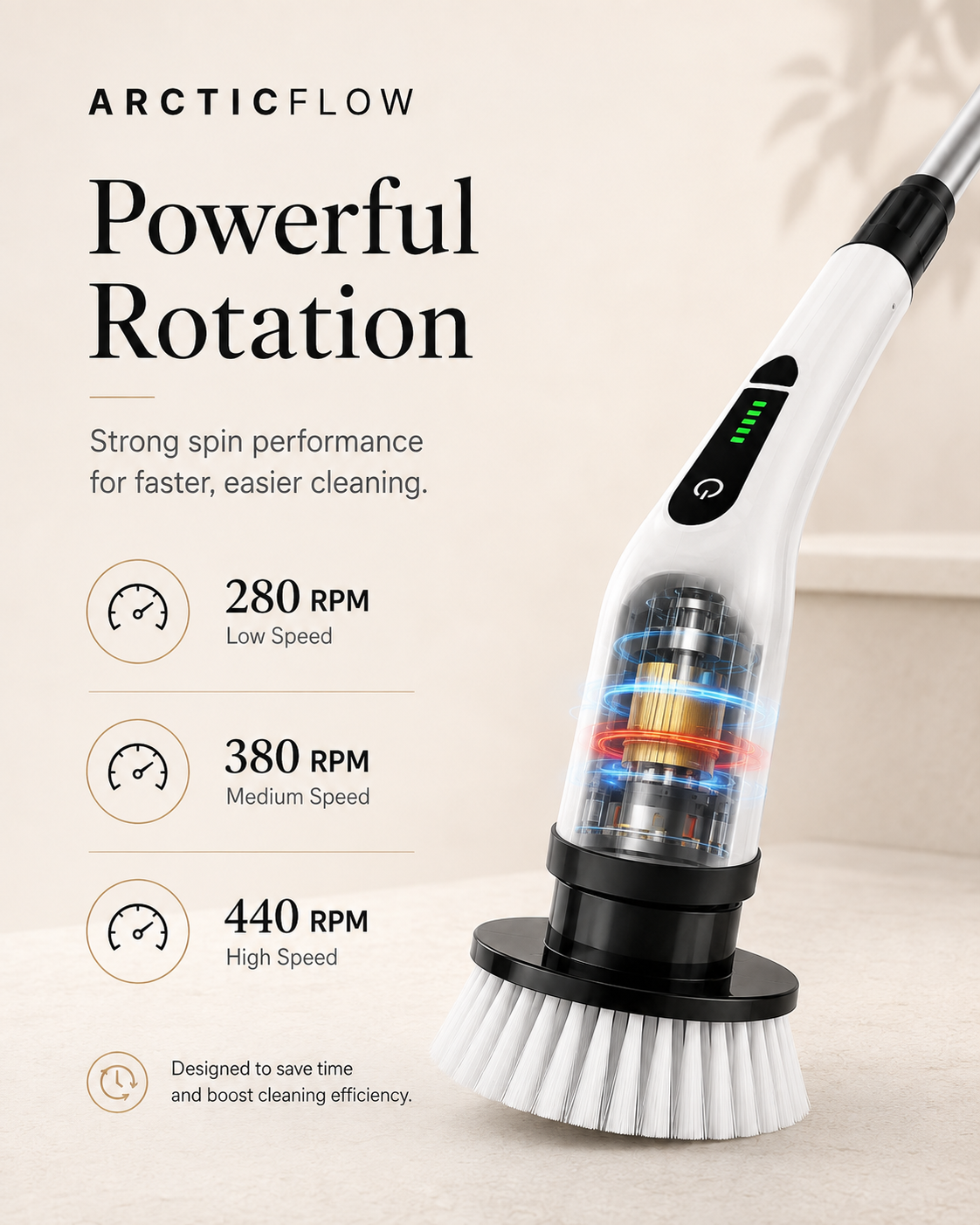 ArcticFlow Cordless Electric Spin Scrubber