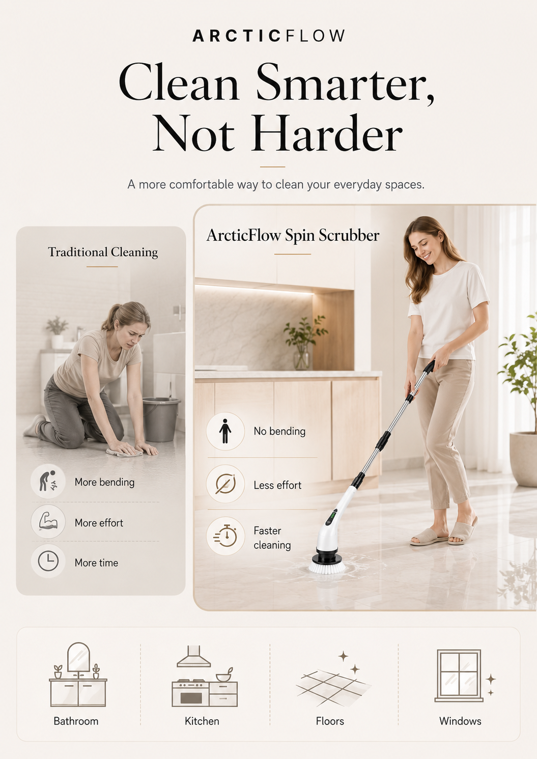 ArcticFlow Cordless Electric Spin Scrubber