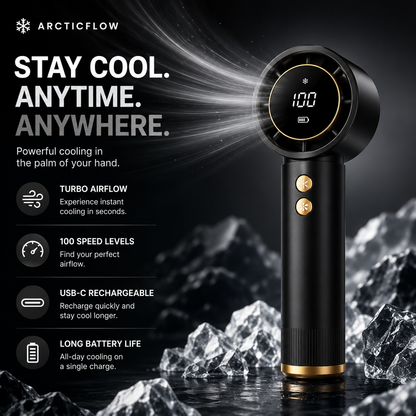 ArcticFlow™ 100-Speed Turbo Handheld Fan