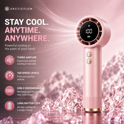 ArcticFlow™ 100-Speed Turbo Handheld Fan