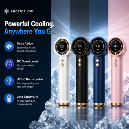 ArcticFlow™ 100-Speed Turbo Handheld Fan